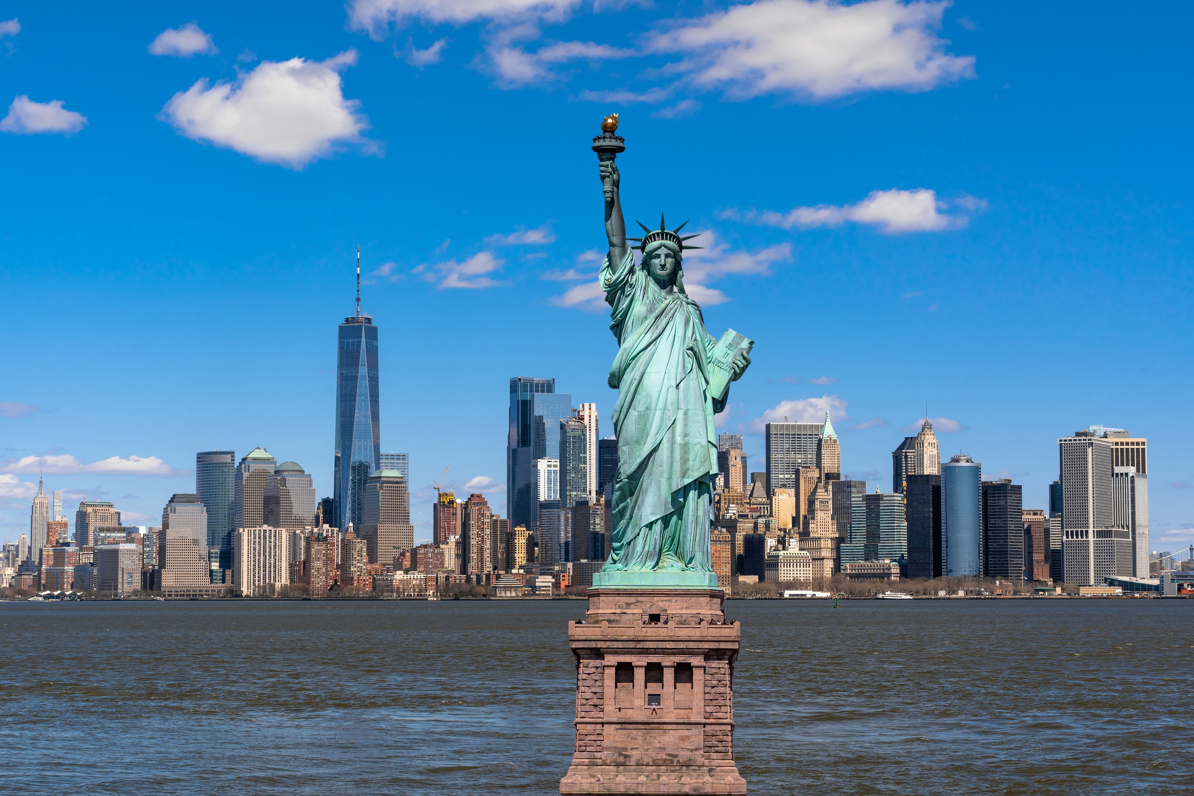 New York Özgürlük Heykeli ve Manhattan - Amerika'da eğitim